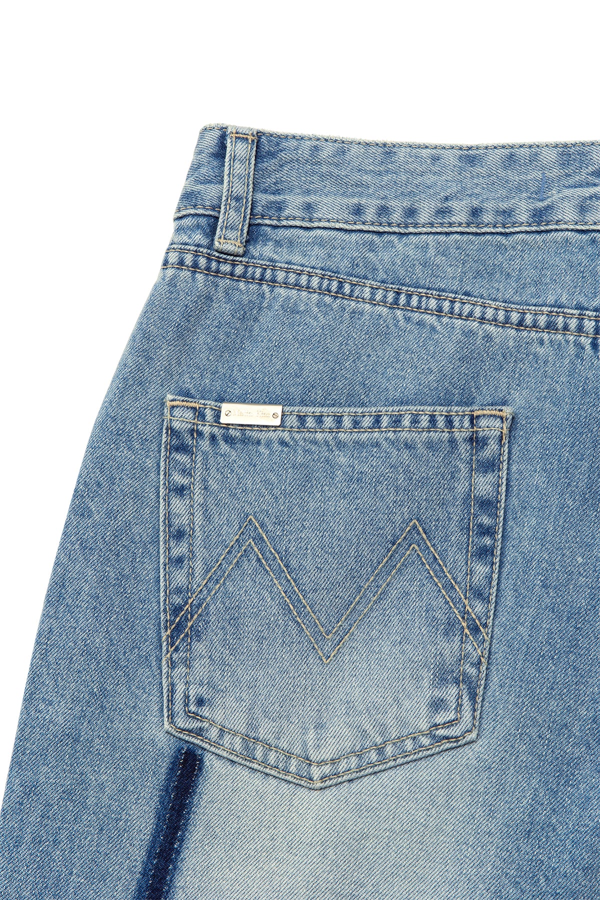 Matin Kim - Pocket Washed Point Denim Pants (Light Blue) product image 5 | TRAB K-Fashion Australia