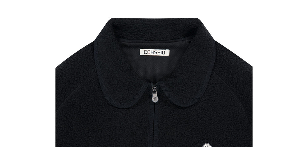 Coyseio - Round Collar Fleece Jacket (Black) product image 9 | TRAB K-Fashion Australia
