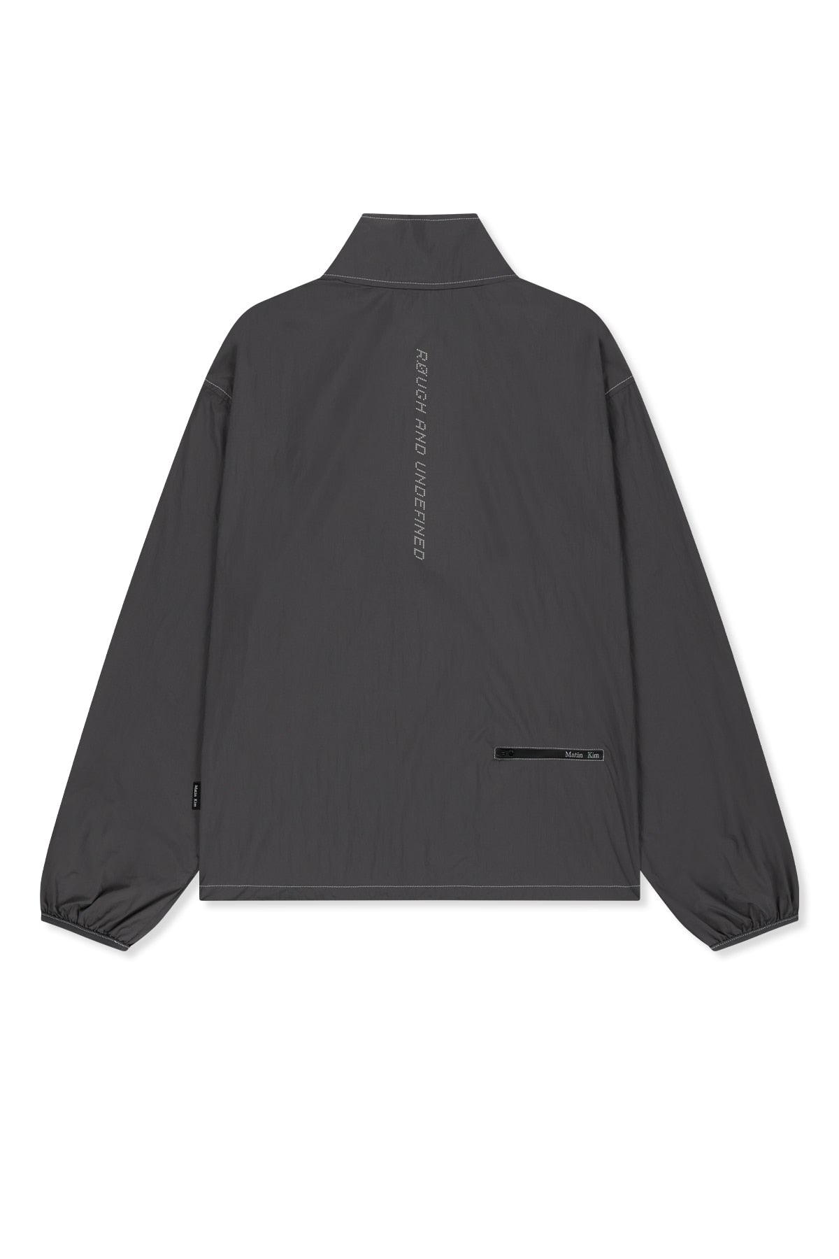 Matin Kim - Matin Pace Logo Half Zip Top (Charcoal) product image 2 | TRAB K-Fashion Australia