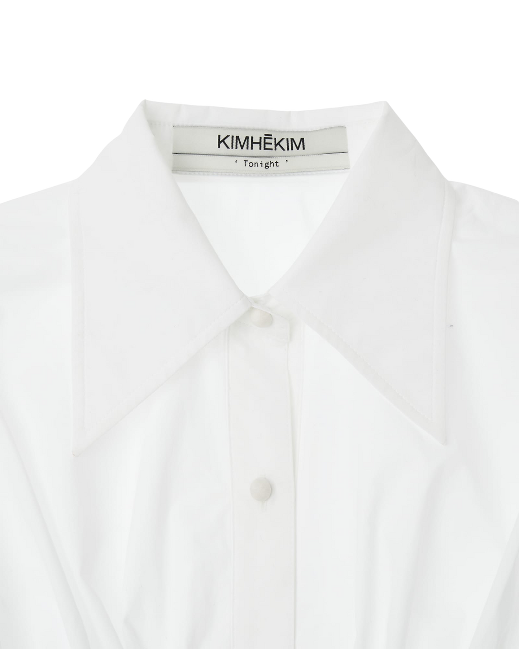 Kimhe Kim - Puff Short Sleeve Cropped Cotton Blouse (White) product image 5 | TRAB K-Fashion Australia