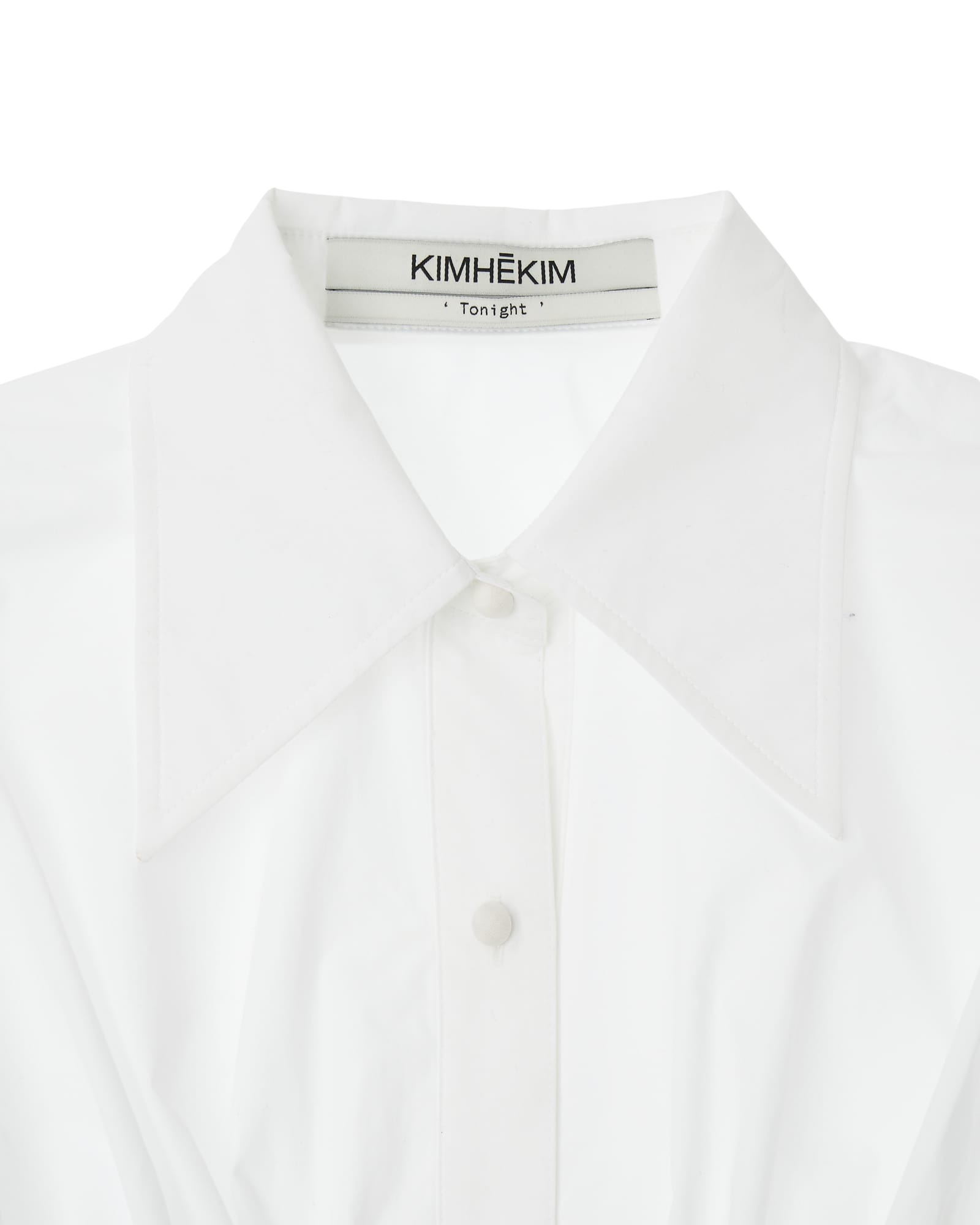 Kimhe Kim - Puff Short Sleeve Cropped Cotton Blouse (White) product image 5 | TRAB K-Fashion Australia