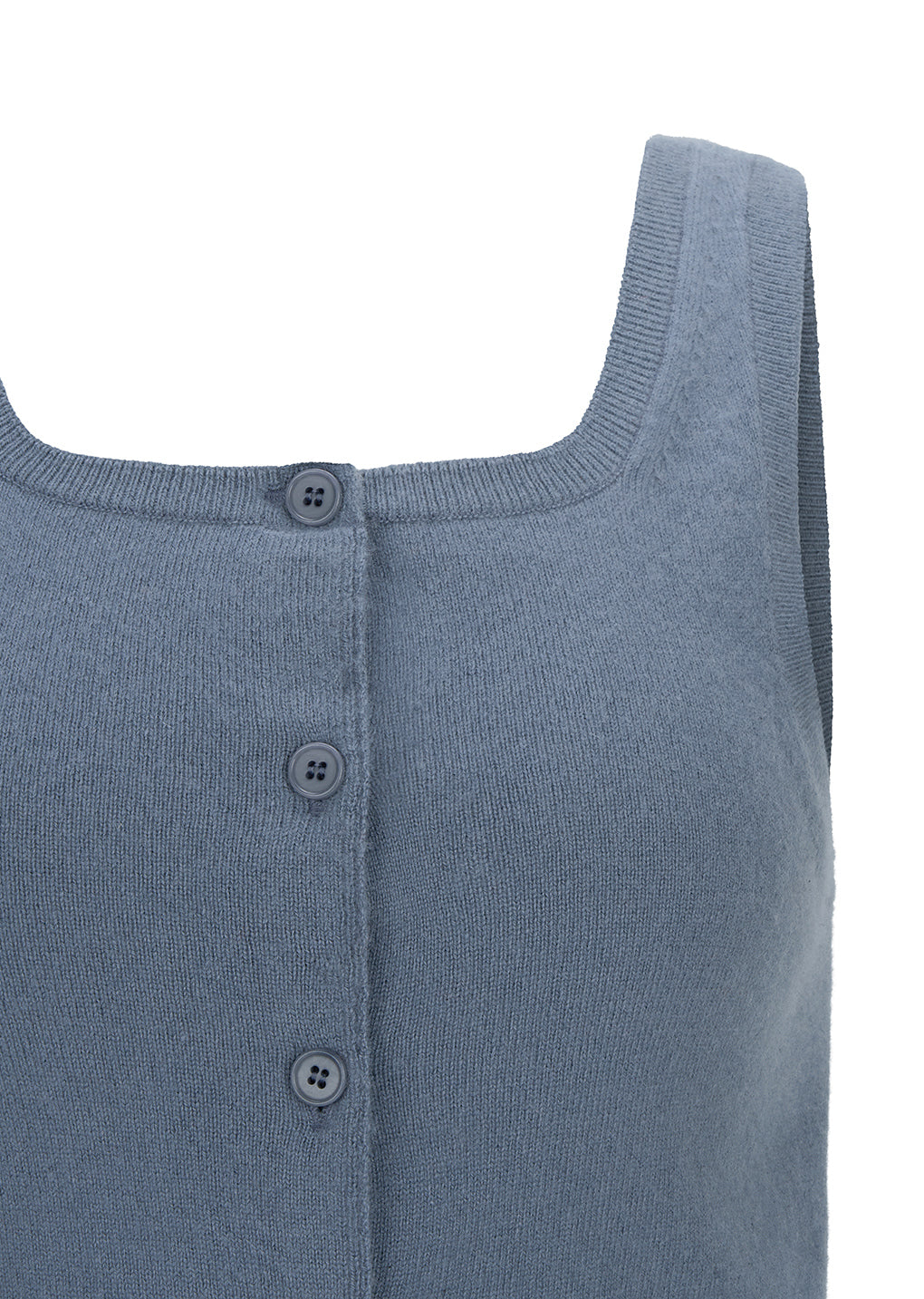 Amomento - Cashmere Button Up U-neck Vest (Blue) product image 6 | TRAB K-Fashion Australia