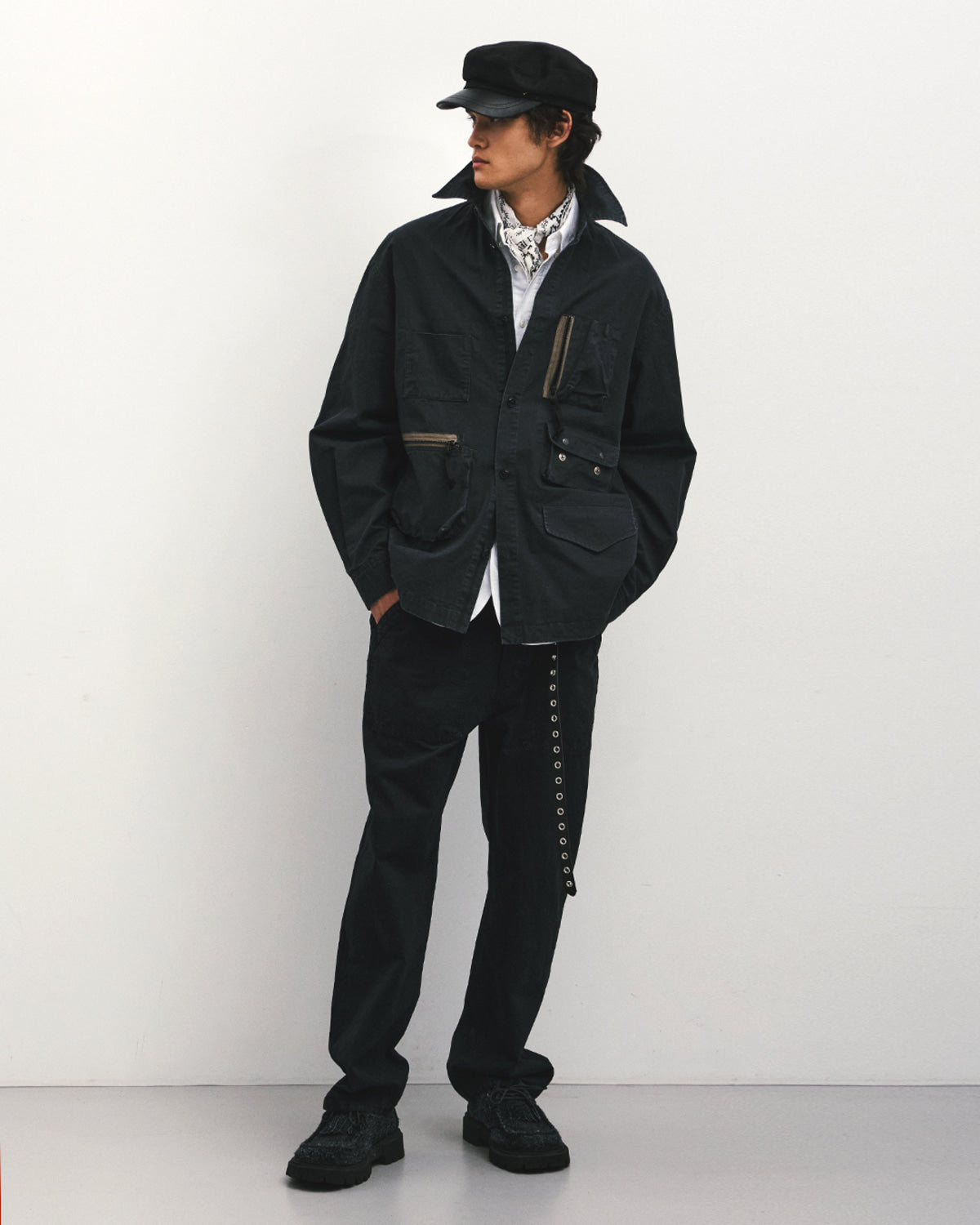 Eastlogue - Mil Multi Pocket Shirts (Washed Black) product image 4 | TRAB K-Fashion Australia