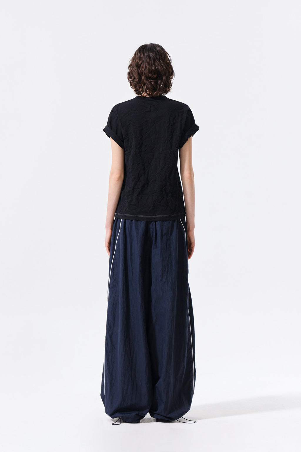 Matin Kim - Lettering Graffiti Crease Top (Black) product image 7 | TRAB K-Fashion Australia