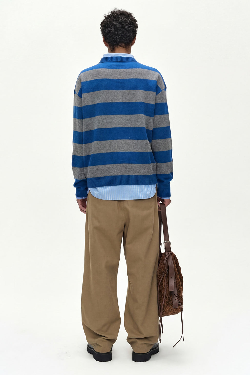 Andersson Bell - 26 Boy's Heart Message Crew-Neck Sweater (Blue/Grey) product image 3 | TRAB K-Fashion Australia