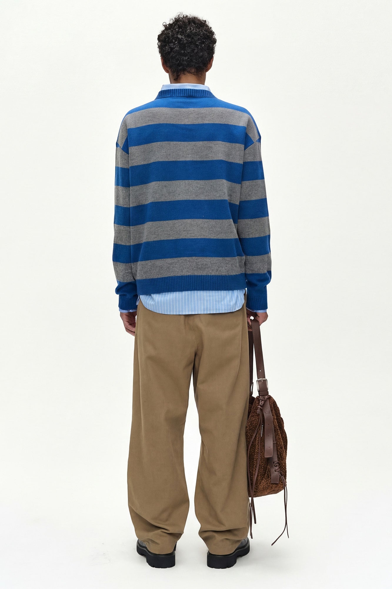 Andersson Bell - 26 Boy's Heart Message Crew-Neck Sweater (Blue/Grey) product image 3 | TRAB K-Fashion Australia