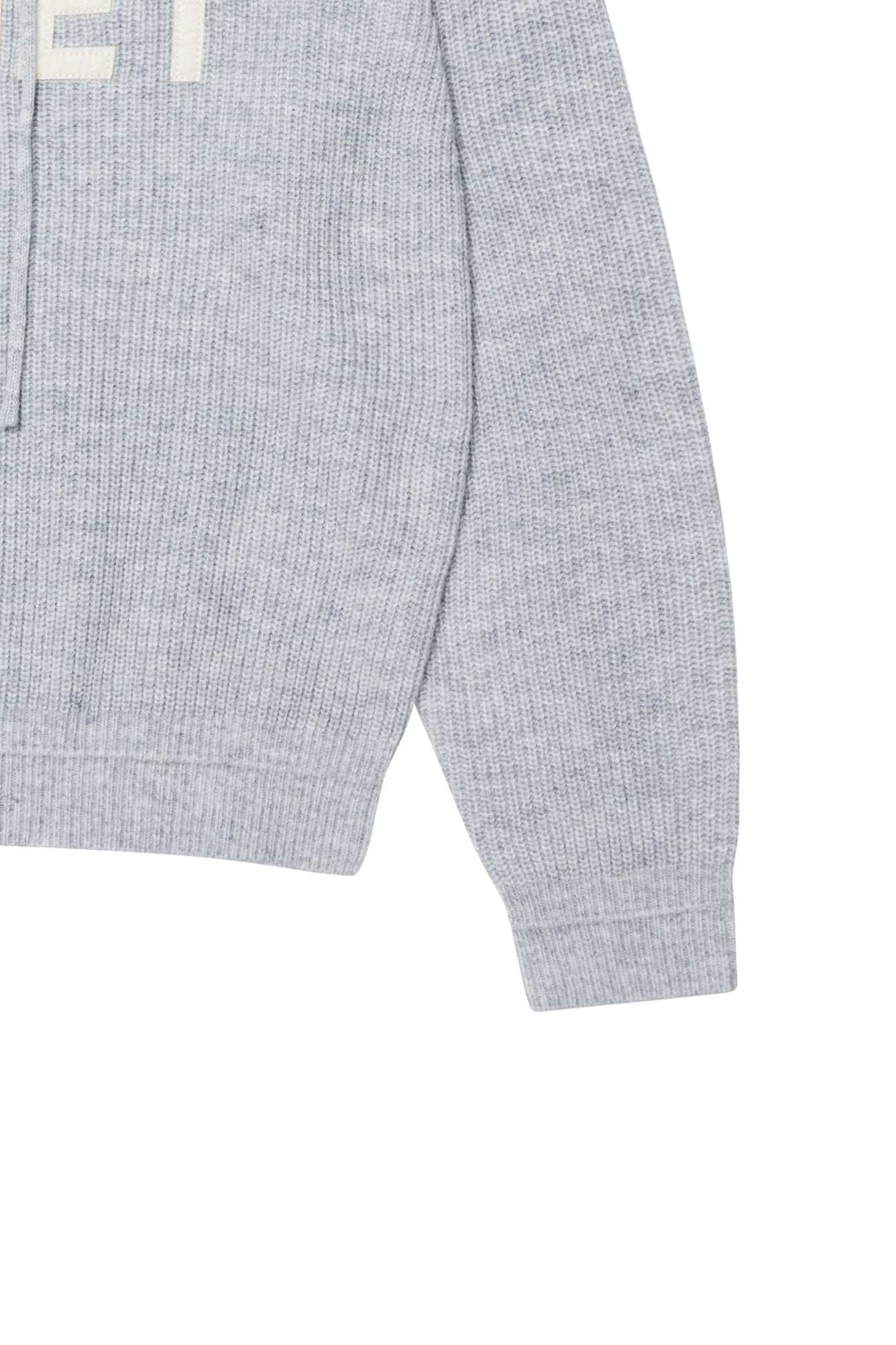 Deinet - Basic Logo Knit Hoodie (Melange Grey) product image 11 | TRAB K-Fashion Australia