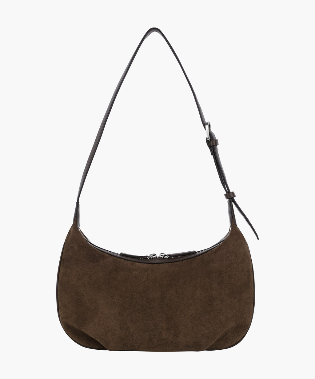 Marithe & Francois Girbaud - Classic Logo Half Moon 2-way Cross Bag (Brown) product image 3 | TRAB K-Fashion Australia