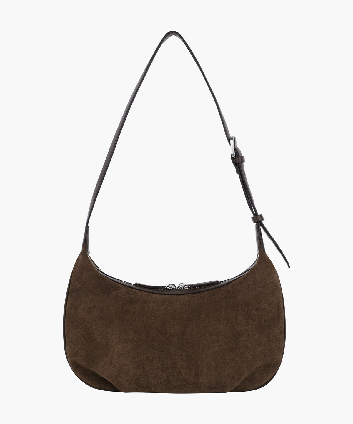 Marithe & Francois Girbaud - Classic Logo Half Moon 2-way Cross Bag (Brown) product image 3 | TRAB K-Fashion Australia