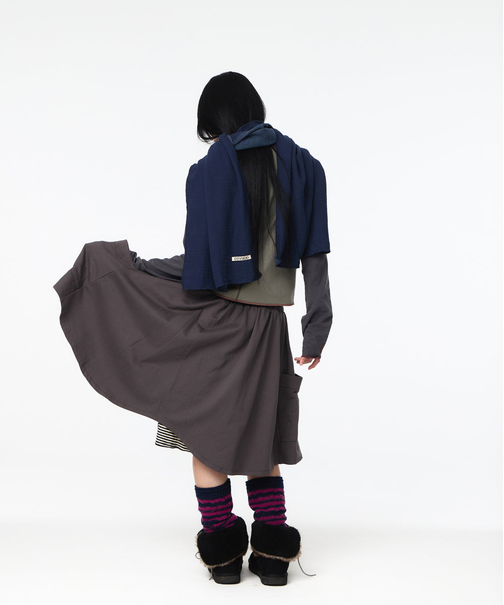 Coyseio - Two-Tone Reversible Muffler (Navy) product image 4 | TRAB K-Fashion Australia