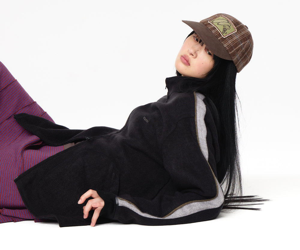 Coyseio - Peach Twill Jacket (Black) product image 2 | TRAB K-Fashion Australia