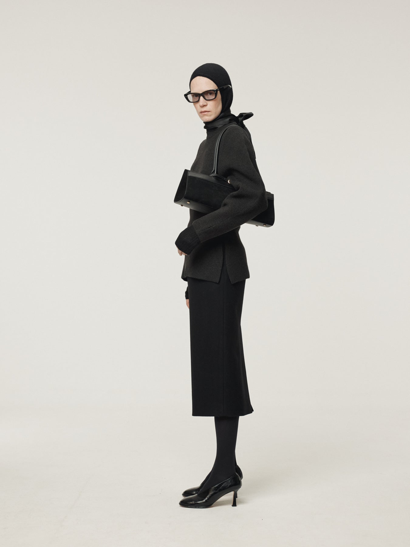 Recto - Volume Sleeve Structured Knit Top (Charcoal Grey) product image 3 | TRAB K-Fashion Australia