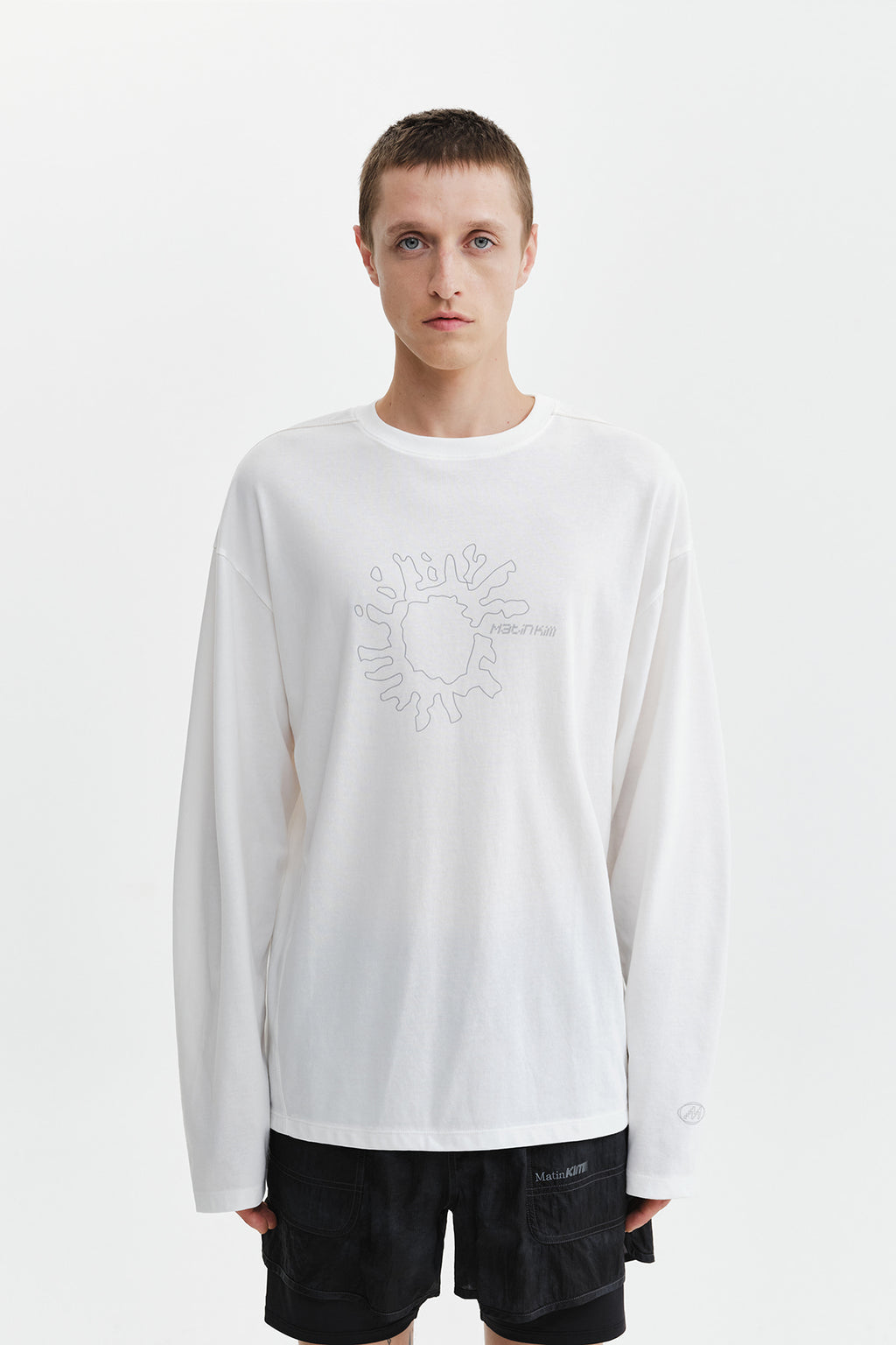 Matin Kim - Matin Pace Sunburst Graffiti Covered Top (Ivory) product image 6 | TRAB K-Fashion Australia