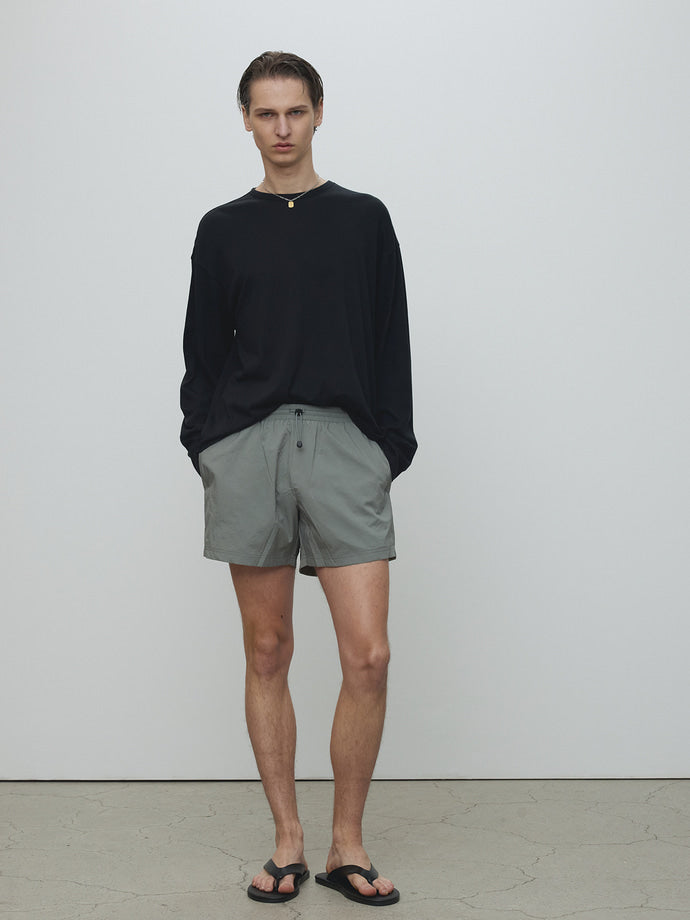 Tonywack - Drawstring Tech Shorts (Olive Grey) product image 6 | TRAB K-Fashion Australia