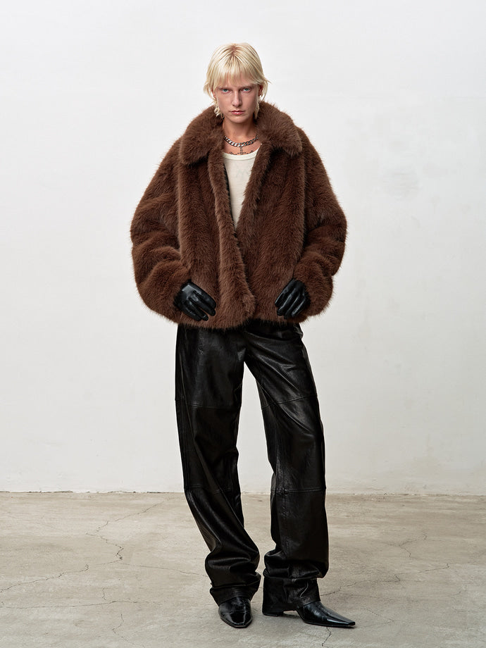 Tonywack - Faux Fur Relaxed Blouson (Mocha) product image 5 | TRAB K-Fashion Australia