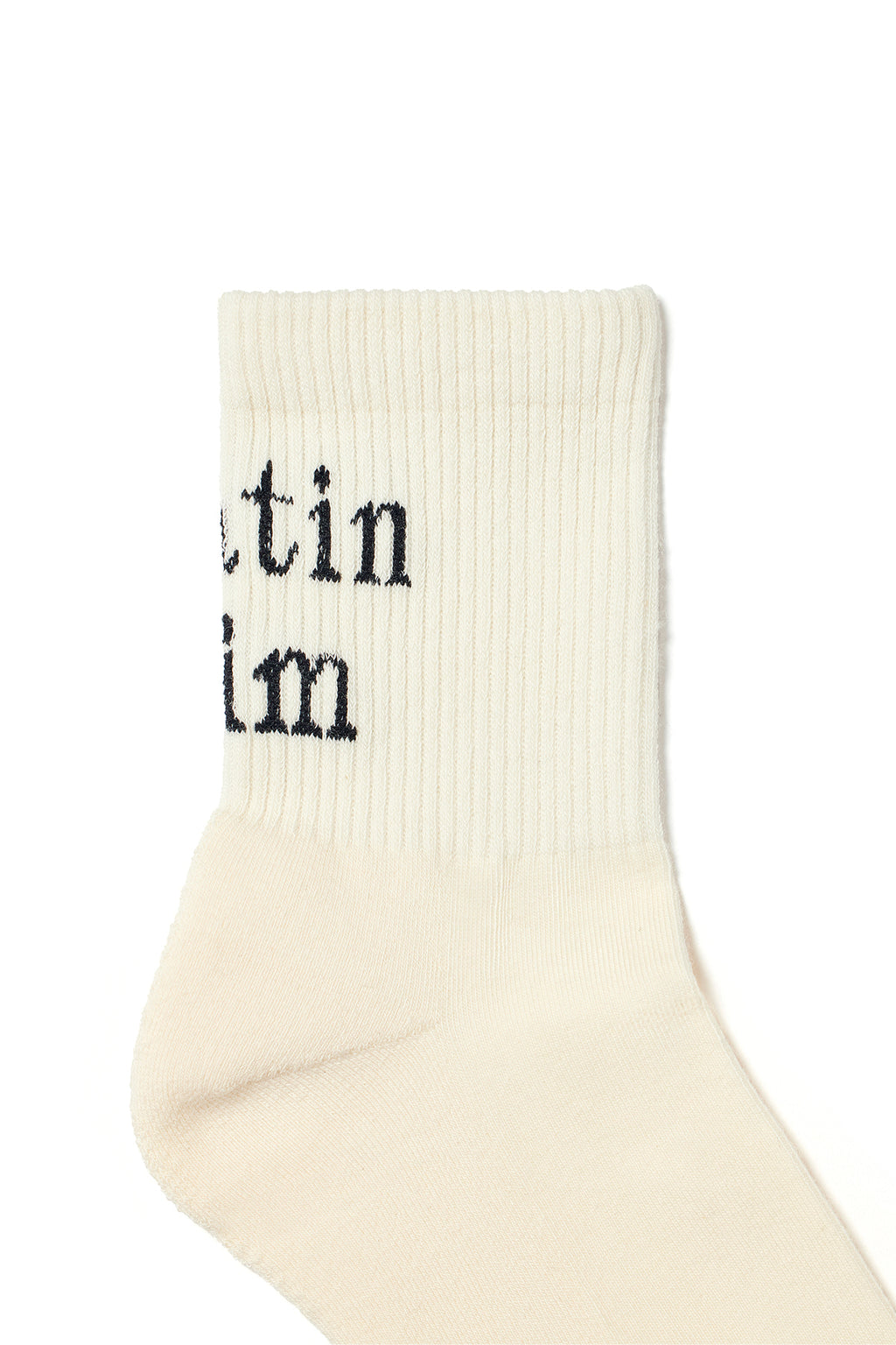 Matin Kim - Matin Big Logo Crew Socks (Ivory) product image 3 | TRAB K-Fashion Australia