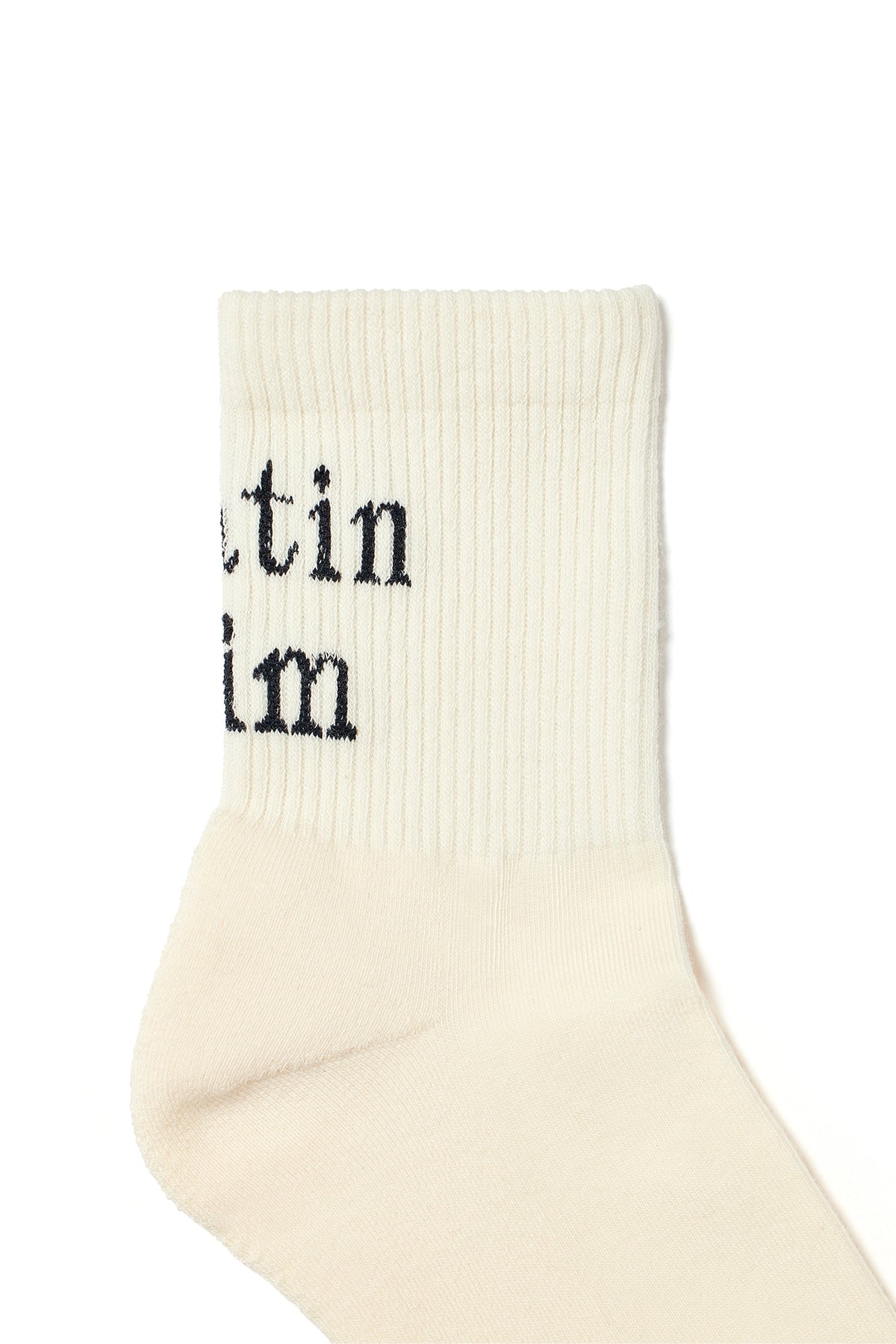 Matin Kim - Matin Big Logo Crew Socks (Ivory) product image 3 | TRAB K-Fashion Australia