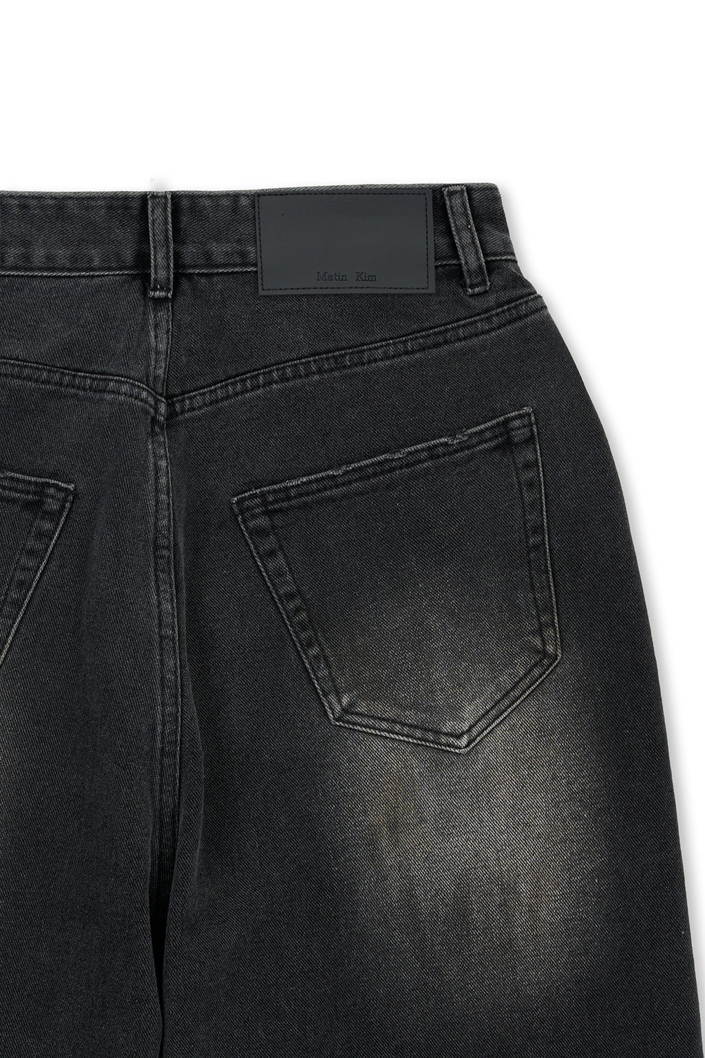 Matin Kim - Vintage Dirty Washed Denim Pants (Black) product image 4 | TRAB K-Fashion Australia