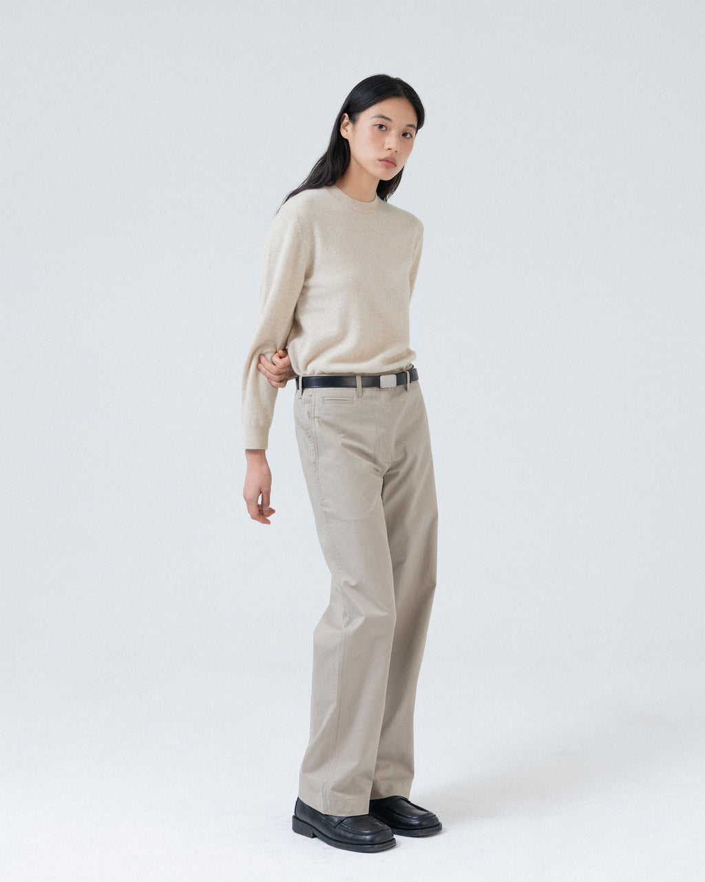 Brownyard - Extra Super Fine Crewneck Knit (Beige) product image 1 | TRAB K-Fashion Australia