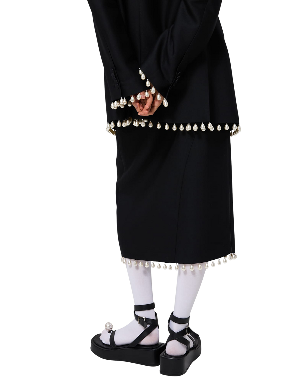Kimhe Kim - Pearl Embellishement Long Skirt (Black) product image 8 | TRAB K-Fashion Australia