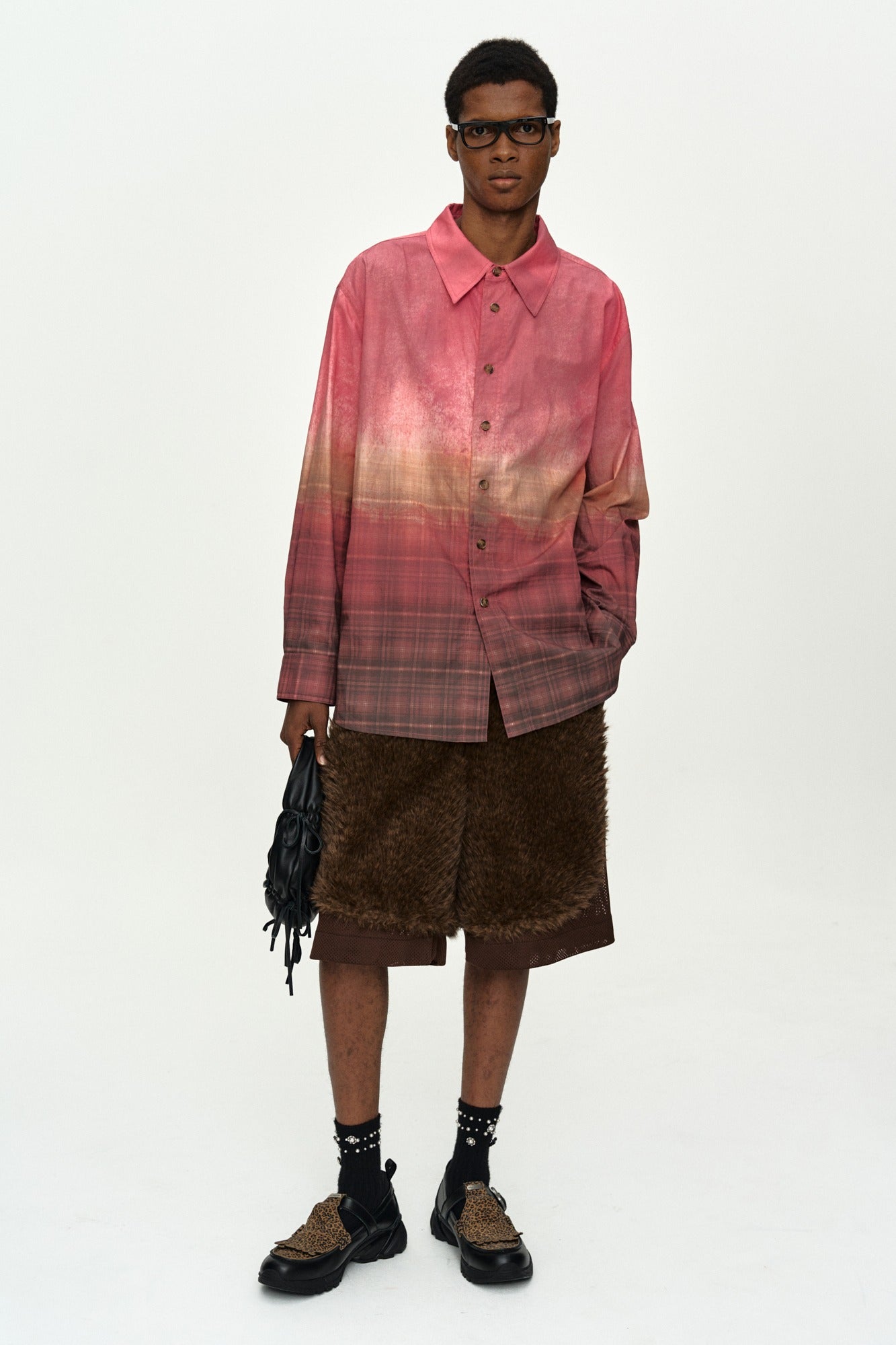 Andersson Bell - Rothco Gradient Printed Shirt (Red) product image 1 | TRAB K-Fashion Australia