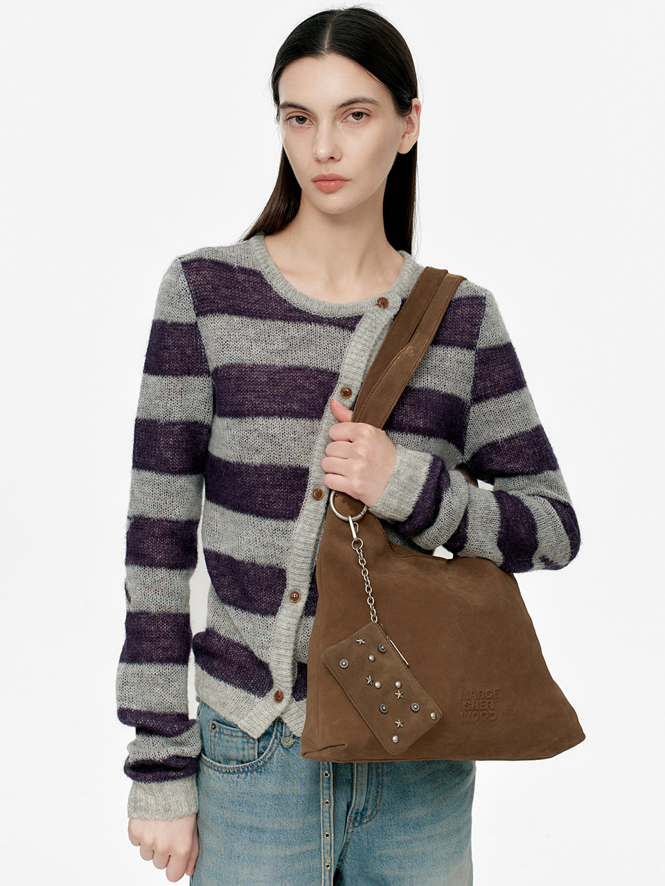 Marge Sherwood - Halter Hobo Large (Cappuccino Suede) product image 2 | TRAB K-Fashion Australia