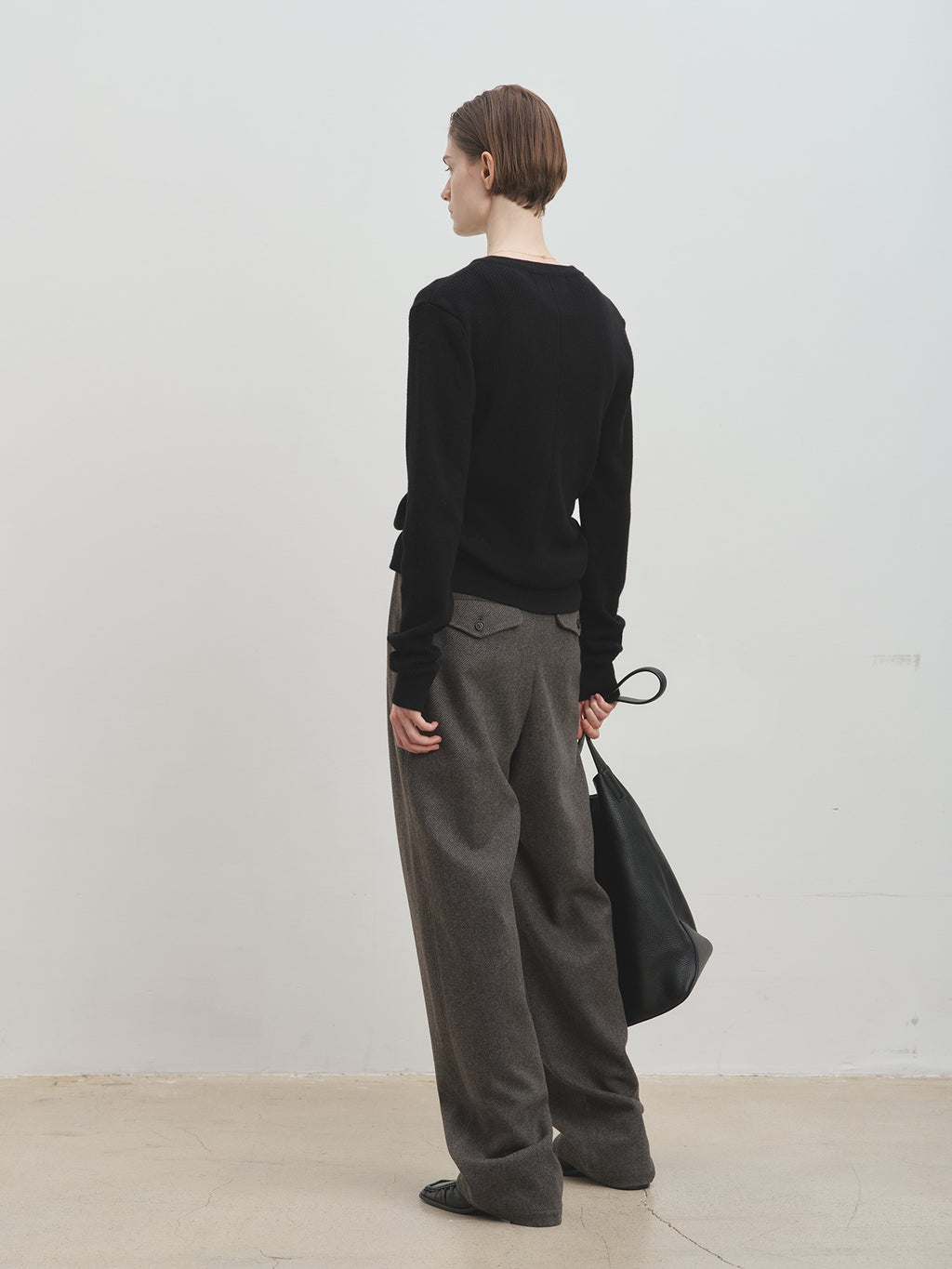 Tonywack - Relaxed Two-Pleated Wool Trousers (Grey) product image 4 | TRAB K-Fashion Australia