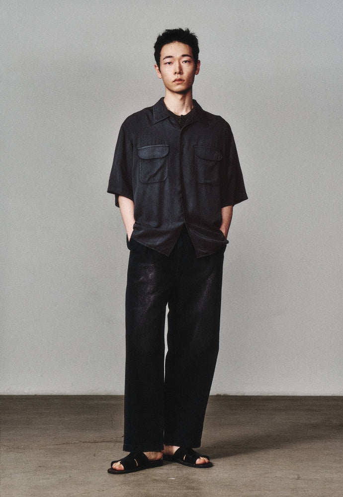 Art if acts - Tencel Two Pocket Half Shirt (Vintage Charcoal) product image 5 | TRAB K-Fashion Australia