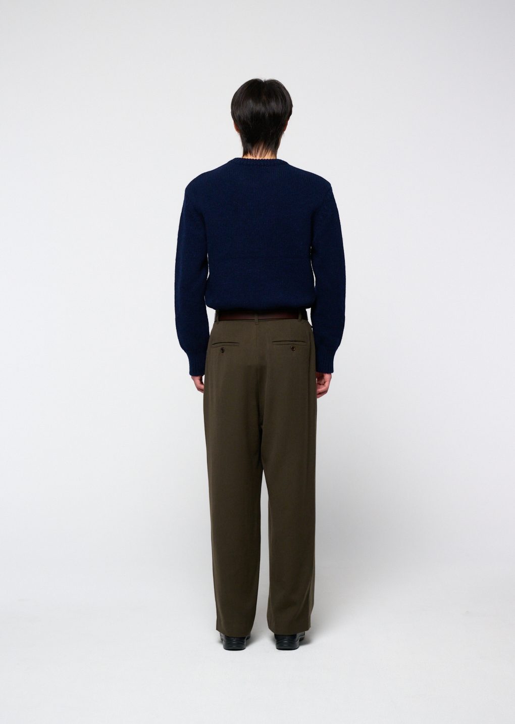 Amomento - Shetland wool v-neck knit (Navy) product image 4 | TRAB K-Fashion Australia