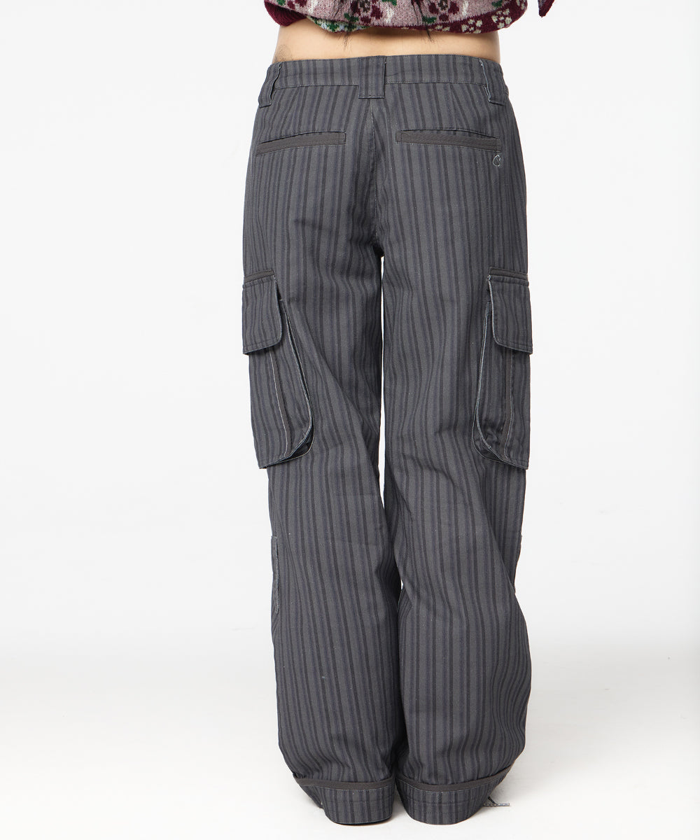 Coyseio - Stripe Big Pocket Cargo Pants (Charcoal) product image 6 | TRAB K-Fashion Australia