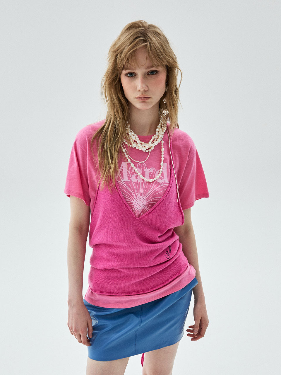 Mardi Mercredi - Cashmere Wool Blend Halter Neck Knit Top (Pink) product image 1 | TRAB K-Fashion Australia