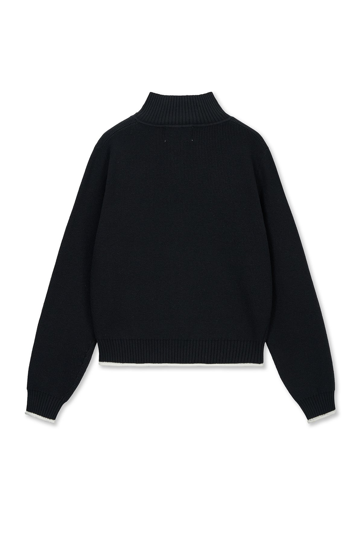 Matin Kim - Matin Spell Point Knit Zip Up (Black) product image 5 | TRAB K-Fashion Australia