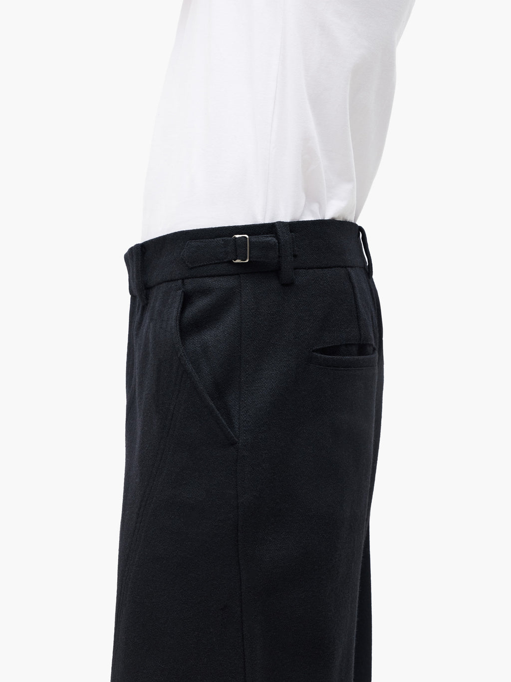 Jiyong Kim - Wool Dart Trousers (Black) product image 6 | TRAB K-Fashion Australia