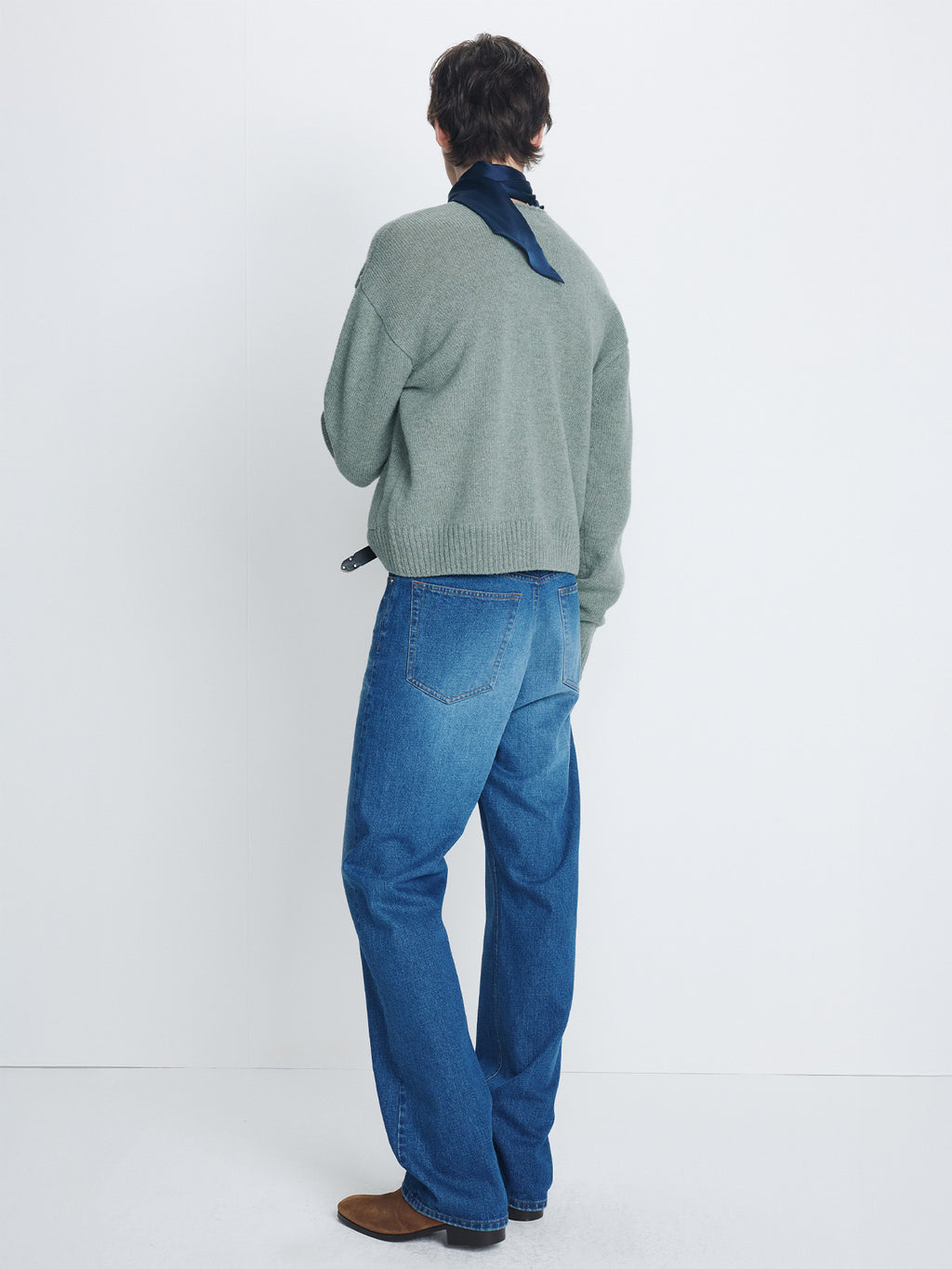 Tonywack - Shetland Wool Raw Cardigan (Sage Green) product image 5 | TRAB K-Fashion Australia