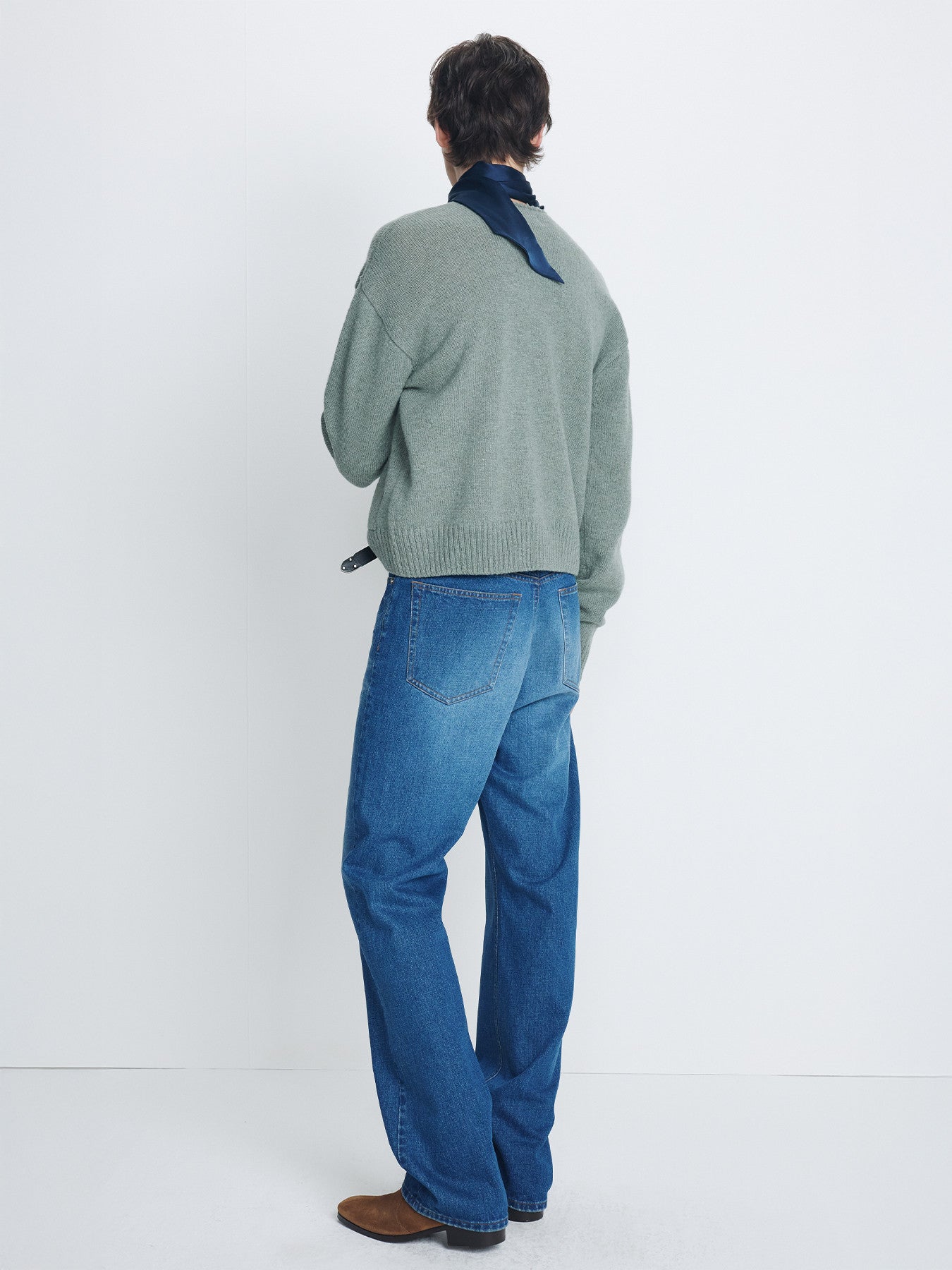 Tonywack - Shetland Wool Raw Cardigan (Sage Green) product image 5 | TRAB K-Fashion Australia