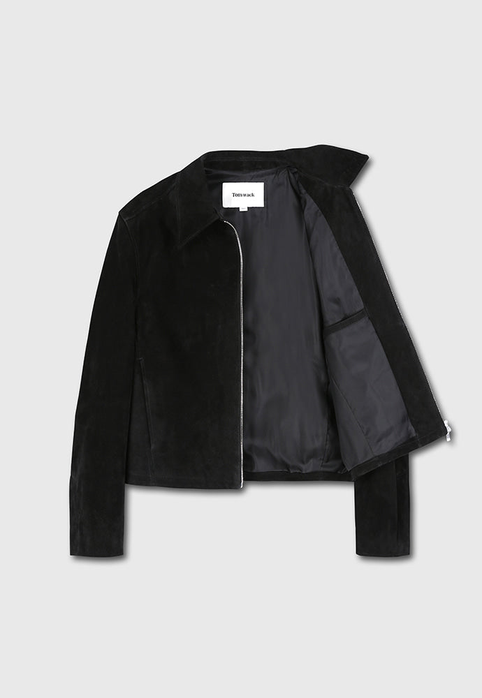Tonywack - Suede Zippered Blouson Jacket (Black) product image 8 | TRAB K-Fashion Australia