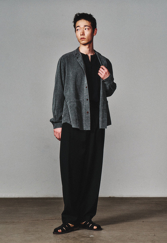 Art if acts - Linen Oriental Jacket (Faded Charcoal) product image 2 | TRAB K-Fashion Australia