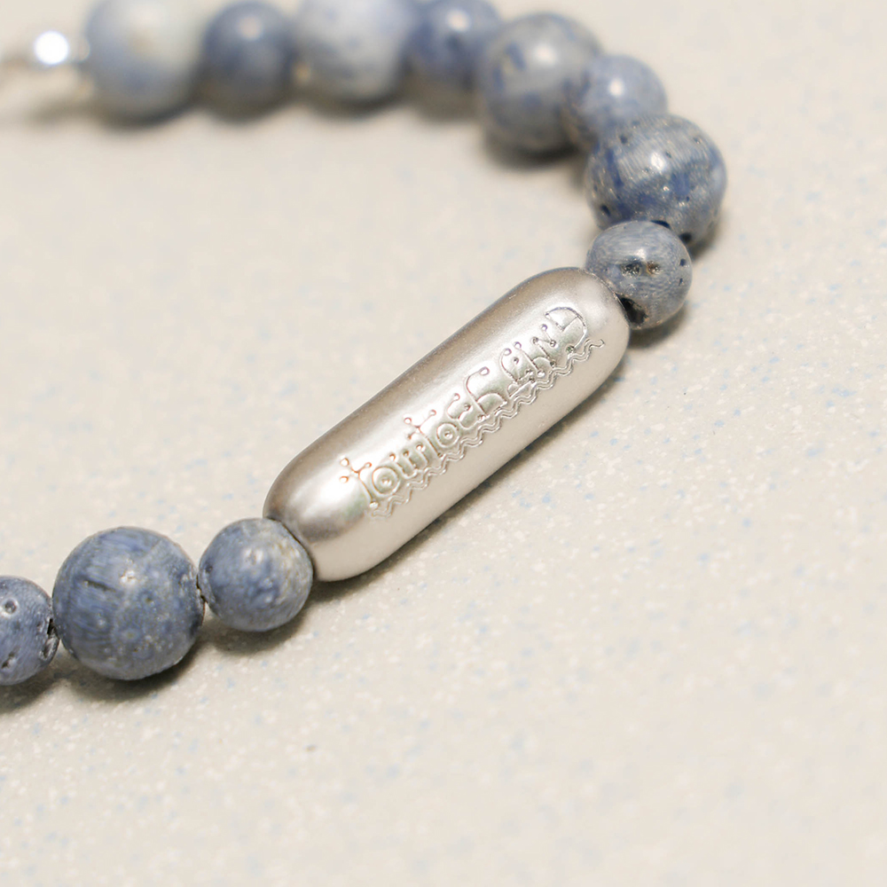 Towtow Archive - Feel Logo Symbol Necklace (Coral Blue) product image 2 | TRAB K-Fashion Australia