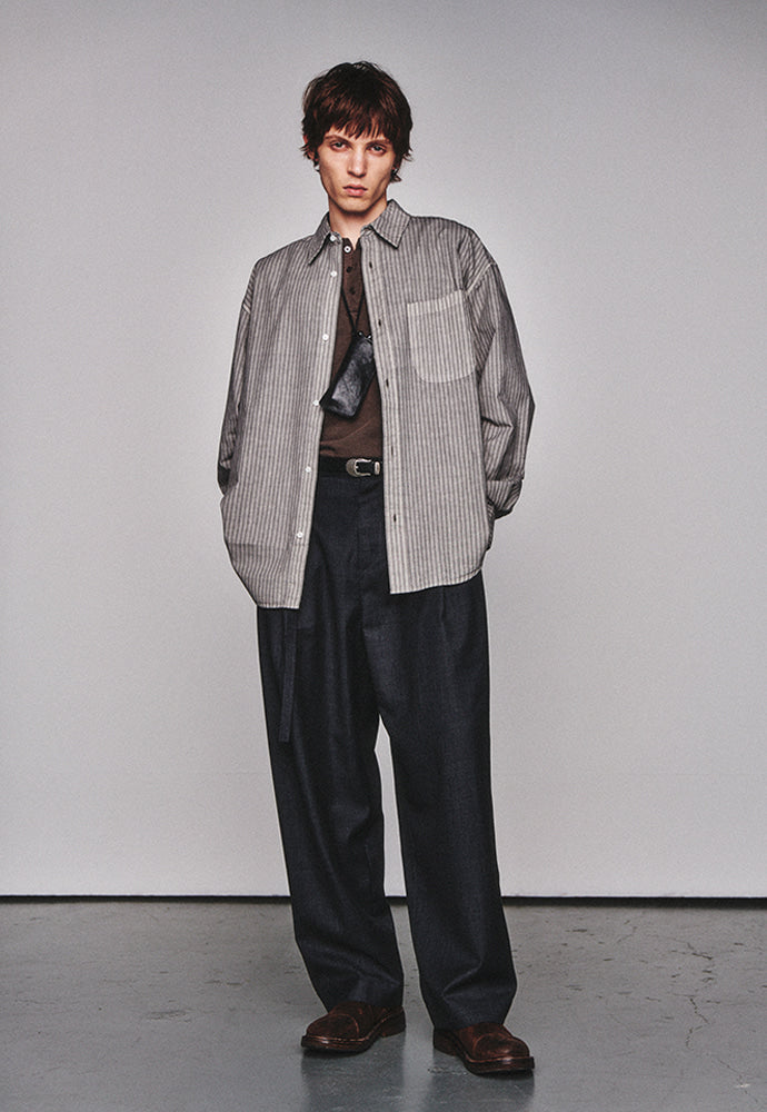 Art if acts - Pigment-Dyed Stripe Shirt (Cliff) product image 4 | TRAB K-Fashion Australia