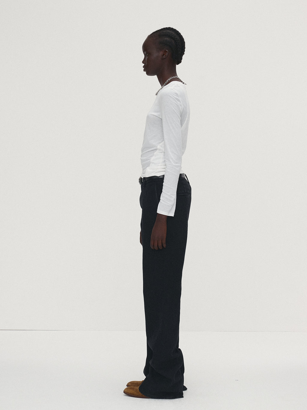 Tonywack - Cotton Modal Cut-Out Long Sleeve (White) product image 4 | TRAB K-Fashion Australia