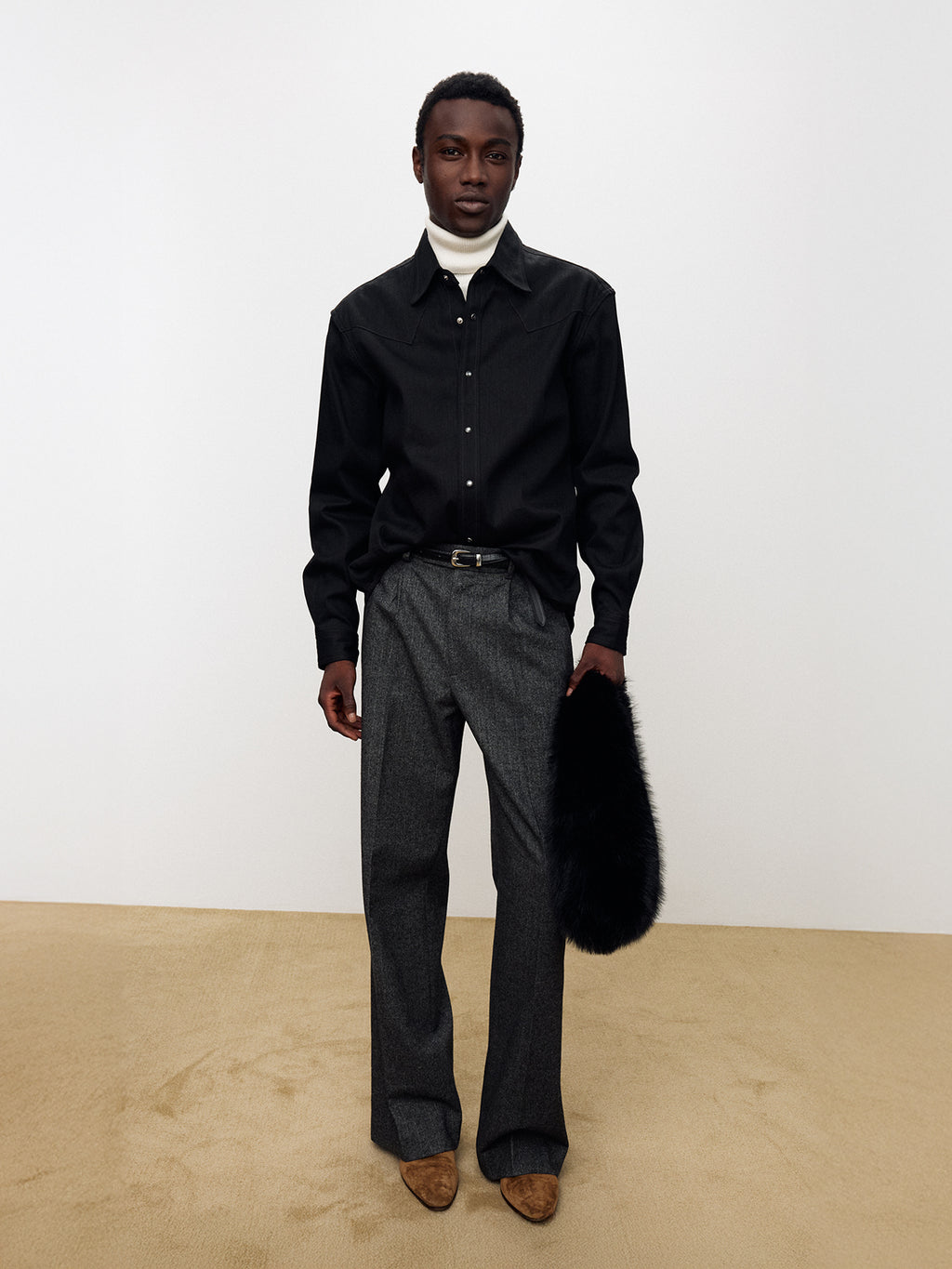 Tonywack - Raw Denim Western Shirt (Black) product image 4 | TRAB K-Fashion Australia