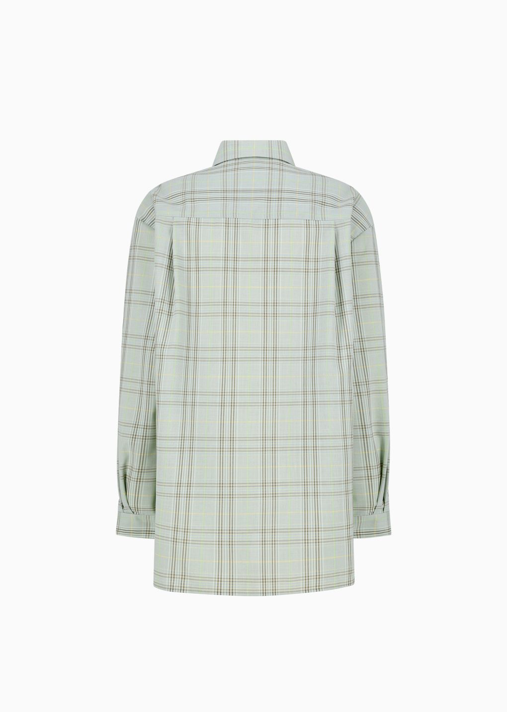 Amomento - Oversized pocket check shirt (Mint) product image 9 | TRAB K-Fashion Australia
