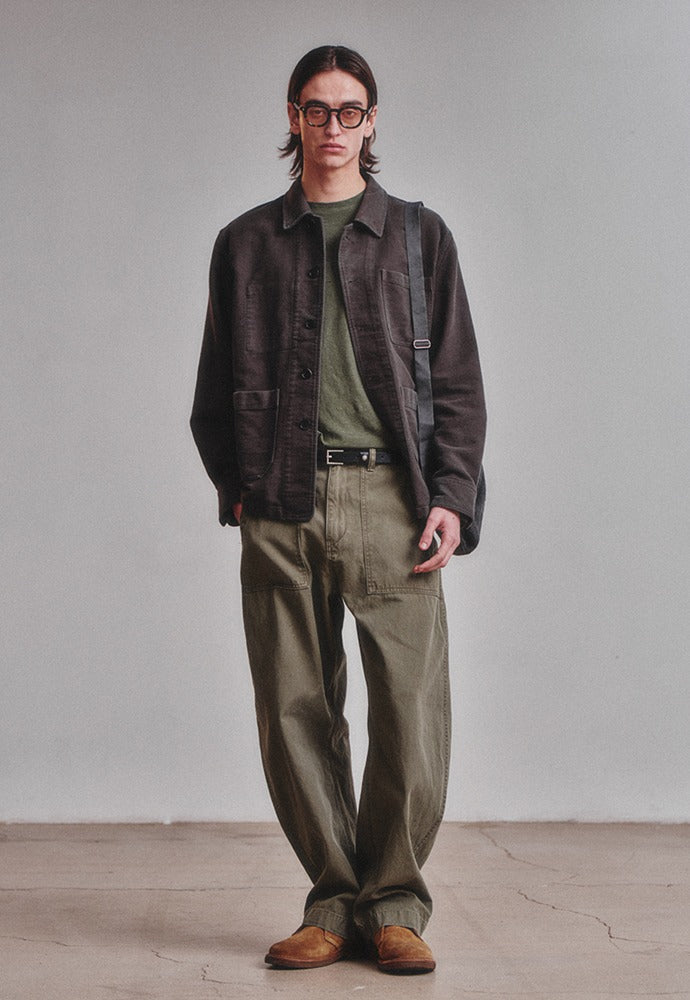 Art if acts - Washed Moleskin French Work Jacket (Stone) product image 1 | TRAB K-Fashion Australia