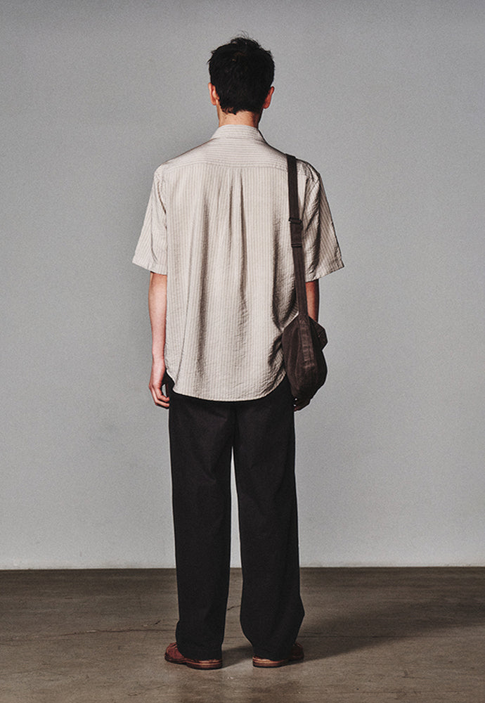 Art if acts - Wrinkle Rayon Half Shirt (Moss Beige) product image 4 | TRAB K-Fashion Australia