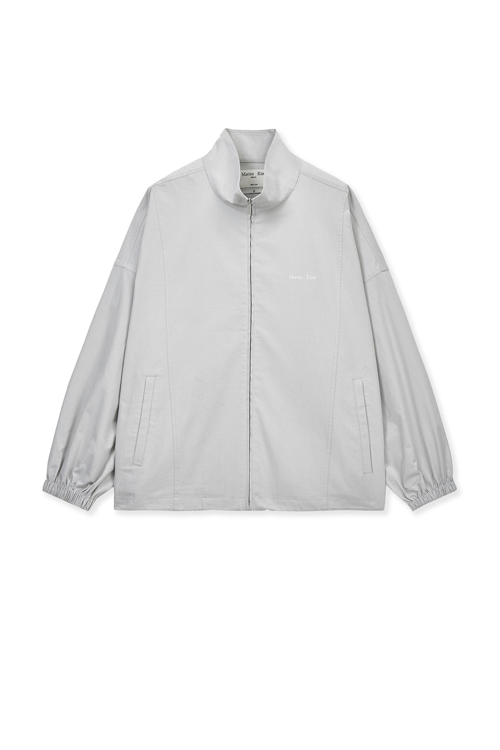 Matin Kim - Back Logo High Neck Jumper (Light Grey) product image 1 | TRAB K-Fashion Australia