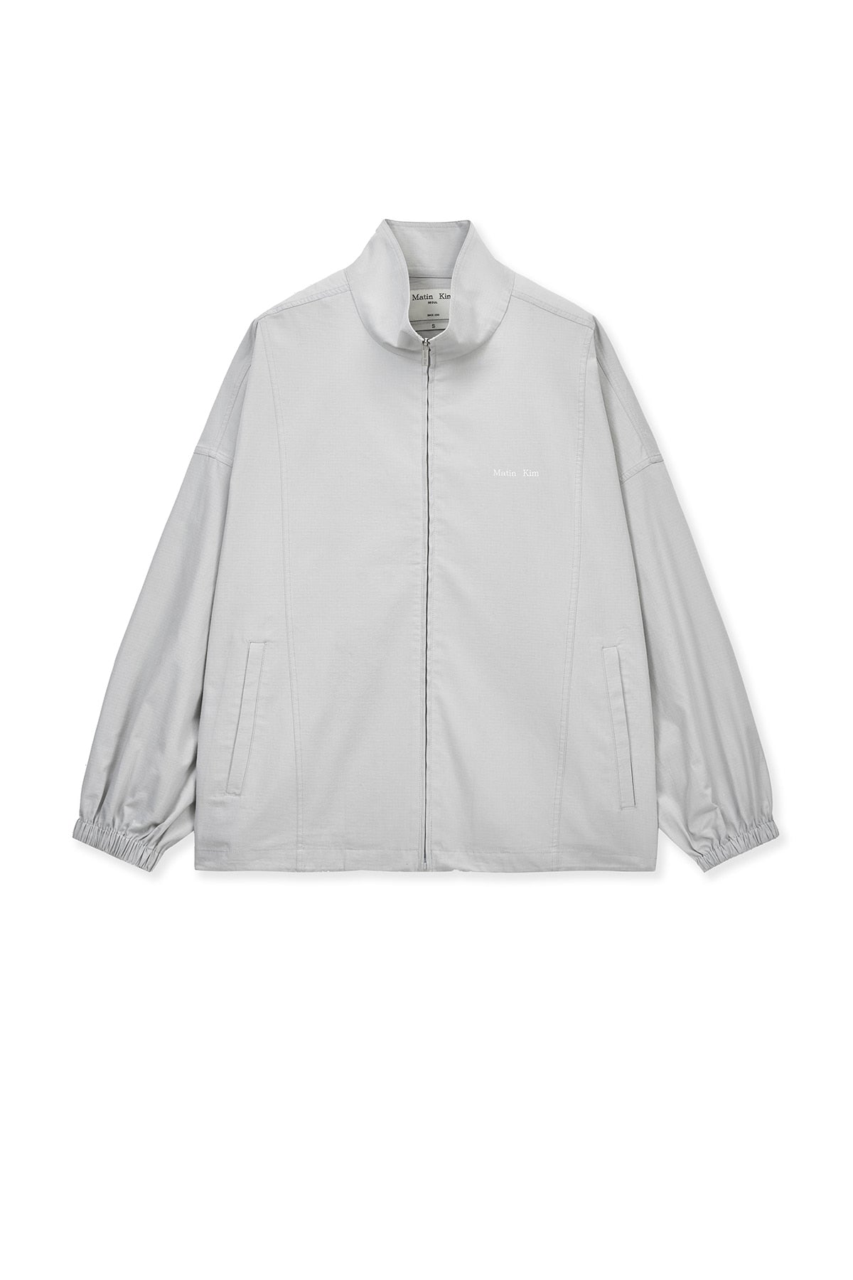 Matin Kim - Back Logo High Neck Jumper (Light Grey) product image 1 | TRAB K-Fashion Australia