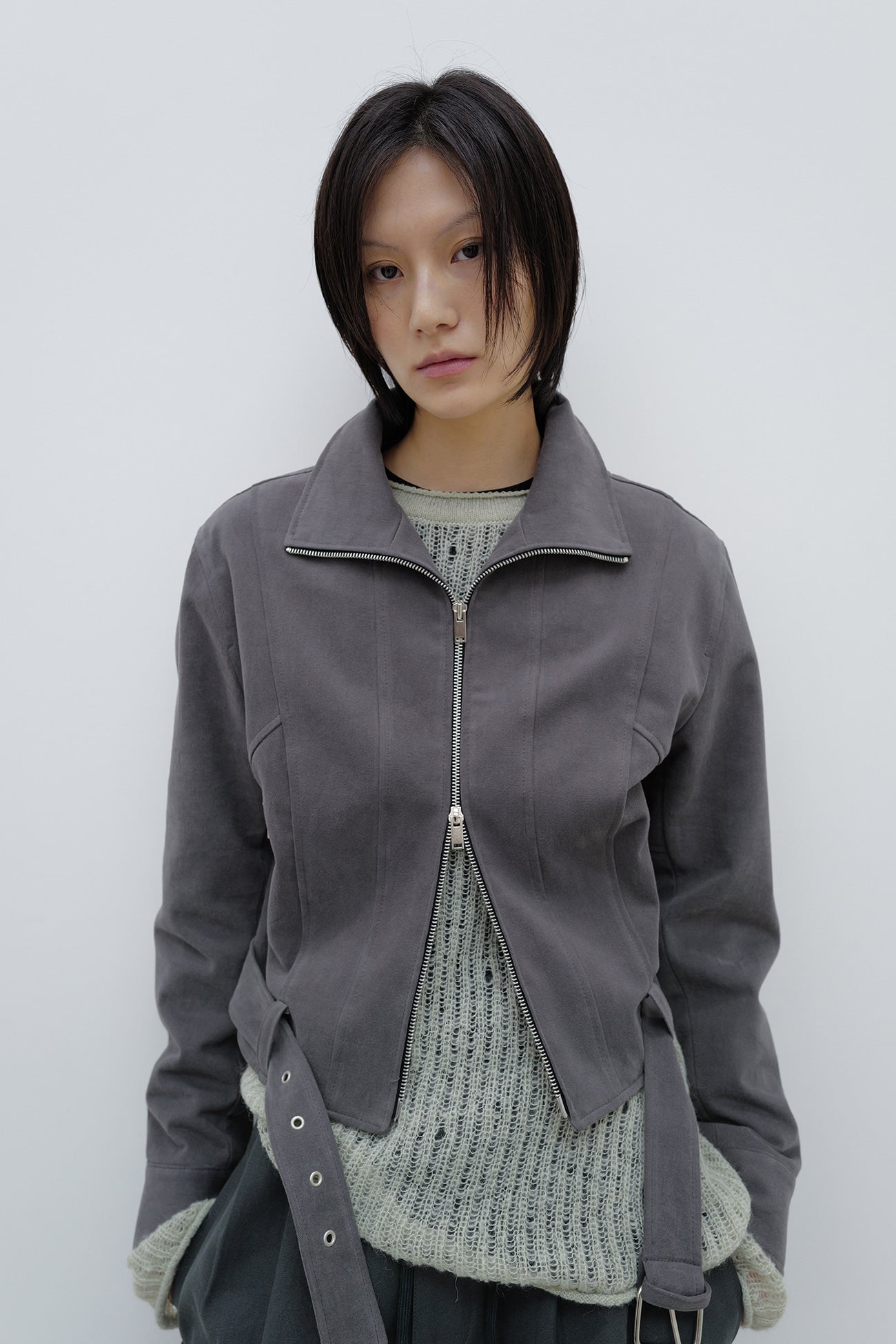 Deinet - Deinet Belted Cotton Jacket (Charcoal) product image 7 | TRAB K-Fashion Australia