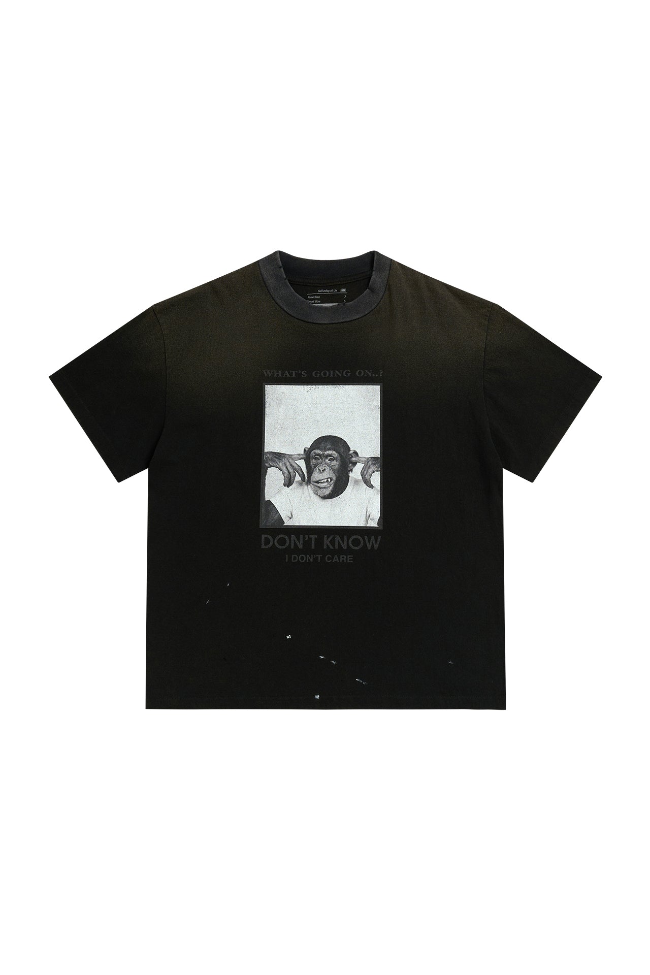 STU - Monkey T-shirt (Black) product image 10 | TRAB K-Fashion Australia