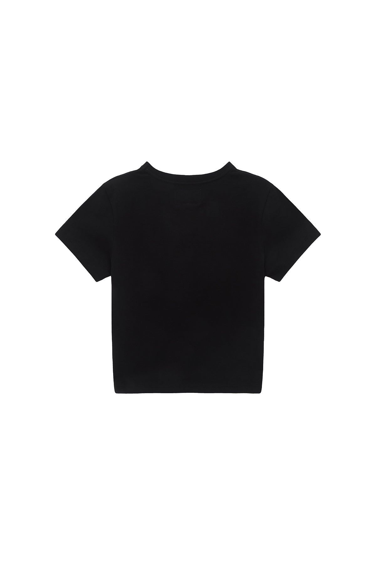 Matin Kim - Matin Reverse Patch Logo Crop Top (Black) product image 2 | TRAB K-Fashion Australia