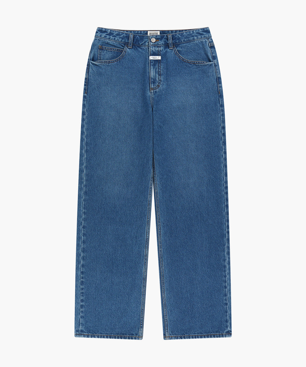 Marithe & Francois Girbaud - Semi-wide Denim Pants (Blue) product image 6 | TRAB K-Fashion Australia